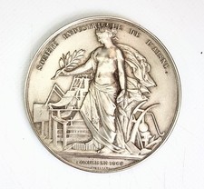 Médaille En Bronze Argentée Société Industrielle De L’Aisne, SPL, EBM90121/2