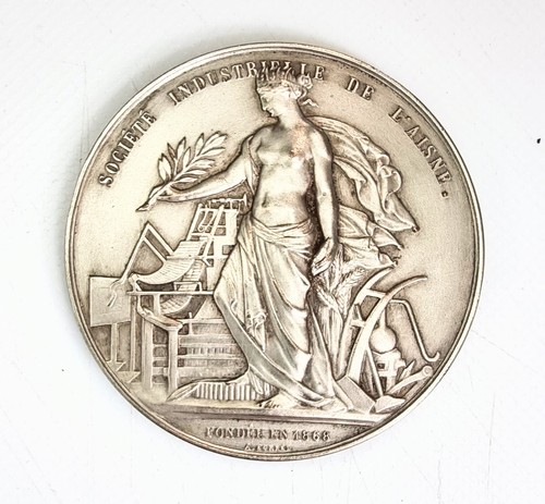 Médaille bronze argentée - en,