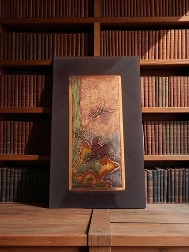 Tableau ancien vintage oiseaux
