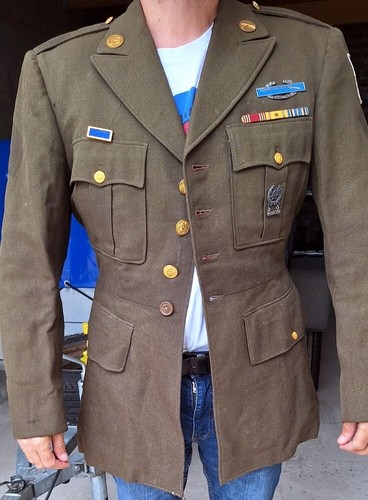 Veste officier ww2 patché - veste,