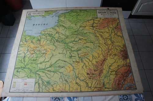 Ancienne carte scolaire vidal - ancienne,