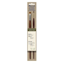 2 pinceaux - Rond - Plat -