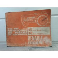 Renault Agricole R77 R78 -1965- Catalogue piece detachees PR742 3eme edition - R
