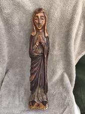 Vierge Ancienne Bois Plâtre