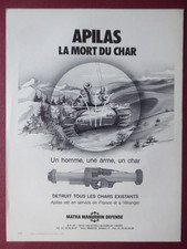 6/1987 PUB MATRA MANURHIN APILAS ARME ANTICHAR ANTI TANK WEAPON FRENCH AD