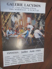 Affiche d'Exposition Jequel,Brayer... Galerie Lacydon 1989  65 cm sur 44 cm  253