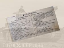 LABEL ETIQUETTE CAISSE MEDICAL GERMAN  VERBANDKASTEN 3 1941 . jeep willys us ww2