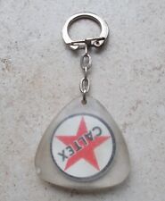 Ancien porte clefs clés vintage huile CALTEX France Garage Petroliana 1960s #2
