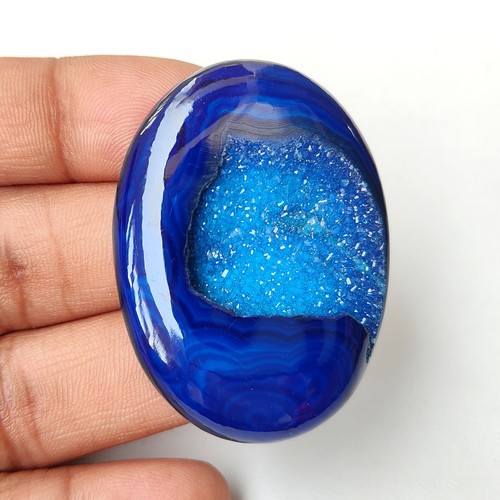Agate onyx bleue naturelle - d'onyx,