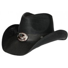 Chapeau Cowboy Noir Paille USA