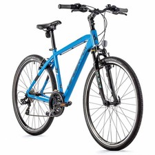 Velo musculaire vtc 28 leader fox away 2023 homme bleu mat 7v cadre 19 pouces (t