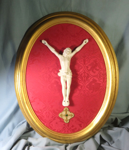 Beau christ porcelaine sur - ,