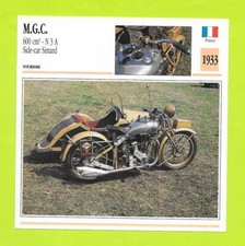 Fiche moto - M.G.C. - 600 cm - N3A Side-car Simard