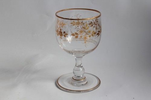 Ancien verre pied - ancien, cristal