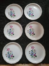 6 ASSIETTES PLATES DIGOIN PORCELAINE VINTAGE