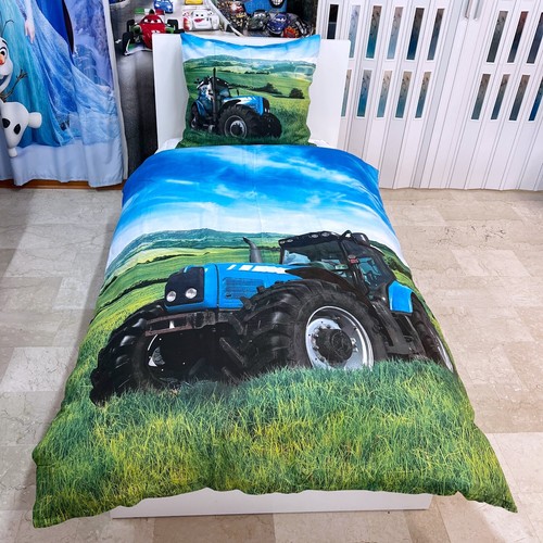 Tracteur bleu set 2pezzi lit - tracteur,