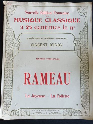 Ancienne partition musique - partition, de