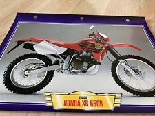 Honda XR650R 2000 XRR 650 fiche carte moto passion collection Atlas