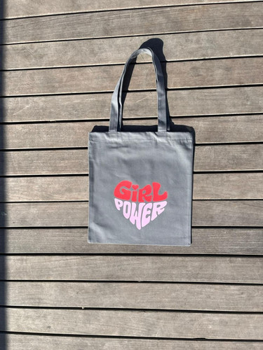 Tote bag gris girl - tote, power