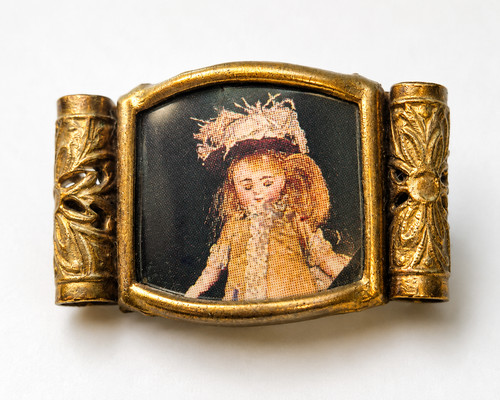 Ancienne broche porte photo - broche, porte-photo