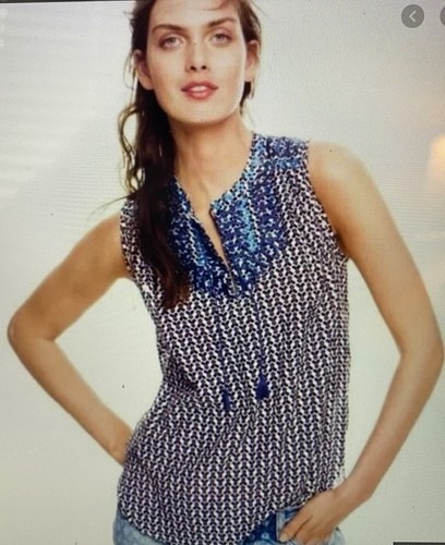 Crew embroidered tassel top - tassel,