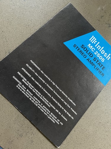Mcintosh mc2505 brochure - mcintosh,