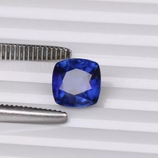 Forme coussin saphir bleu royal de 6,90 ct excellent RARE 10,3 MM pierre préc...