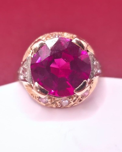 Bague rose blanc 18 - or, et