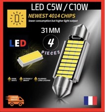 4 Ampoule Navette LED C5W/C10W 31mm ANTI- ERREUR CANBUS Plafonnier Plaque 6000k