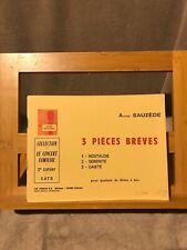 André Sauzède Trois pièces brèves partition quatuor de flutes a bec éd. Fuzeau