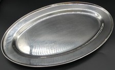 Plat de service inox ovale creux – 34,5 x 22,5 cm – Ref 4939 C