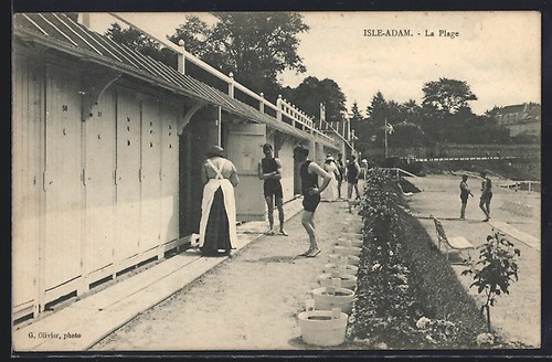 Cpa isle adam la plage - cpa,
