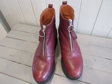 BOTTINES CUIR BORDEAUX P 37