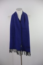 Armani Jeans Écharpe Unisexe Vintage En Laine Bleue