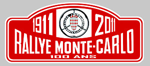 Plaque rallye monte - monte-carlo, 100