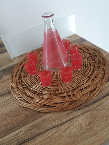Ancien service liqueur - , rouge