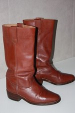 GOWEST Bottes Cavalières Bikers Vintage Cuir Marron Taille 42 bon Etat