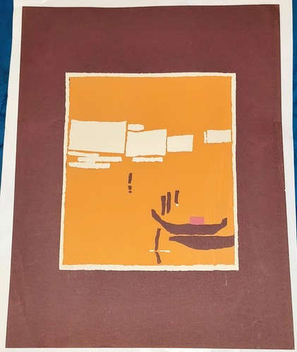 Lithographie abstraite style - abstraite, "style