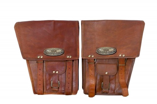 Housse moto marron cuir - marron,