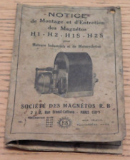 vintage NOTICE D'ENTRETIEN