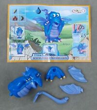 TT004 Dragon Bleu + BPZ Kinder Surprise Italie 2007/2008 La Vallée Des Dragons