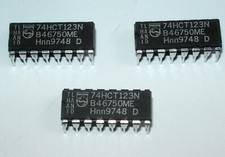 Lot 3 x 74HCT123N : double monostable fabriqué par Philips