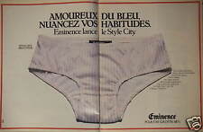 PUBLICITÉ 1982 SLIP EMINENCE