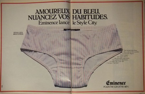 Publicité 1982 slip - 1982, eminence