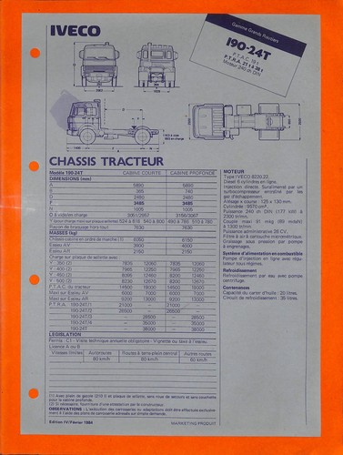 Iveco grands routiers 190 - iveco, 190-24