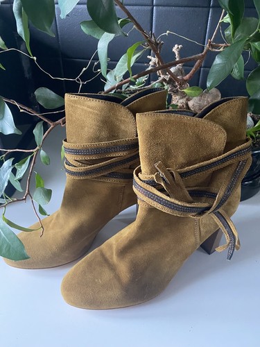 Bottines camel minelli - bottines,