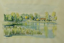 Grande aquarelle par Pierre