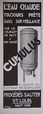 PUBLICITÉ DE PRESSE 1931 CHAUFFE EAU CUMULUS PROCÉDÉS SAUTER - ADVERTISING
