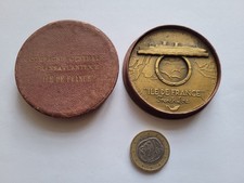 Médaille Compagnie Générale Transatlantique Paquebot "Ile de France" 1949 Bronze
