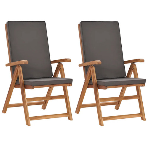Teck solide chaises - 2x,